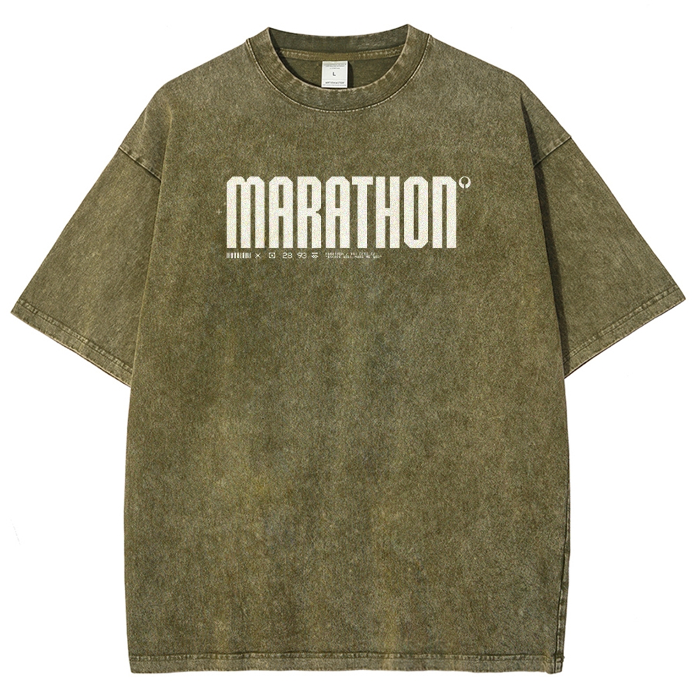 Marathon Unisex Fit Washed T-Shirt 2603011196