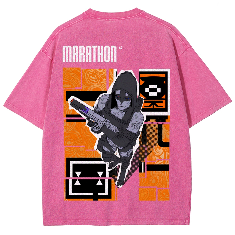 Marathon Unisex Fit Washed T-Shirt 2603011196
