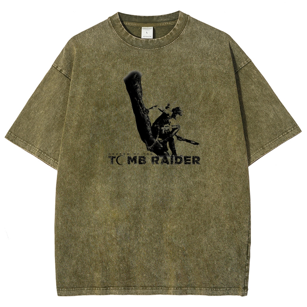 Tomb Raider Unisex Fit Washed T-Shirt 2603011794