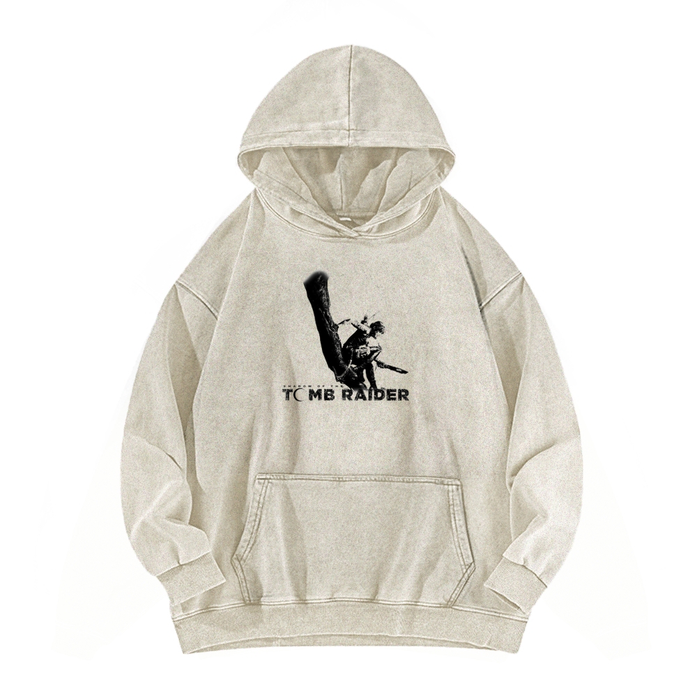Tomb Raider Unisex Washed Hoodie 2603011798