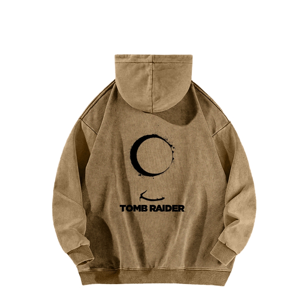 Tomb Raider Unisex Washed Hoodie 2603011798