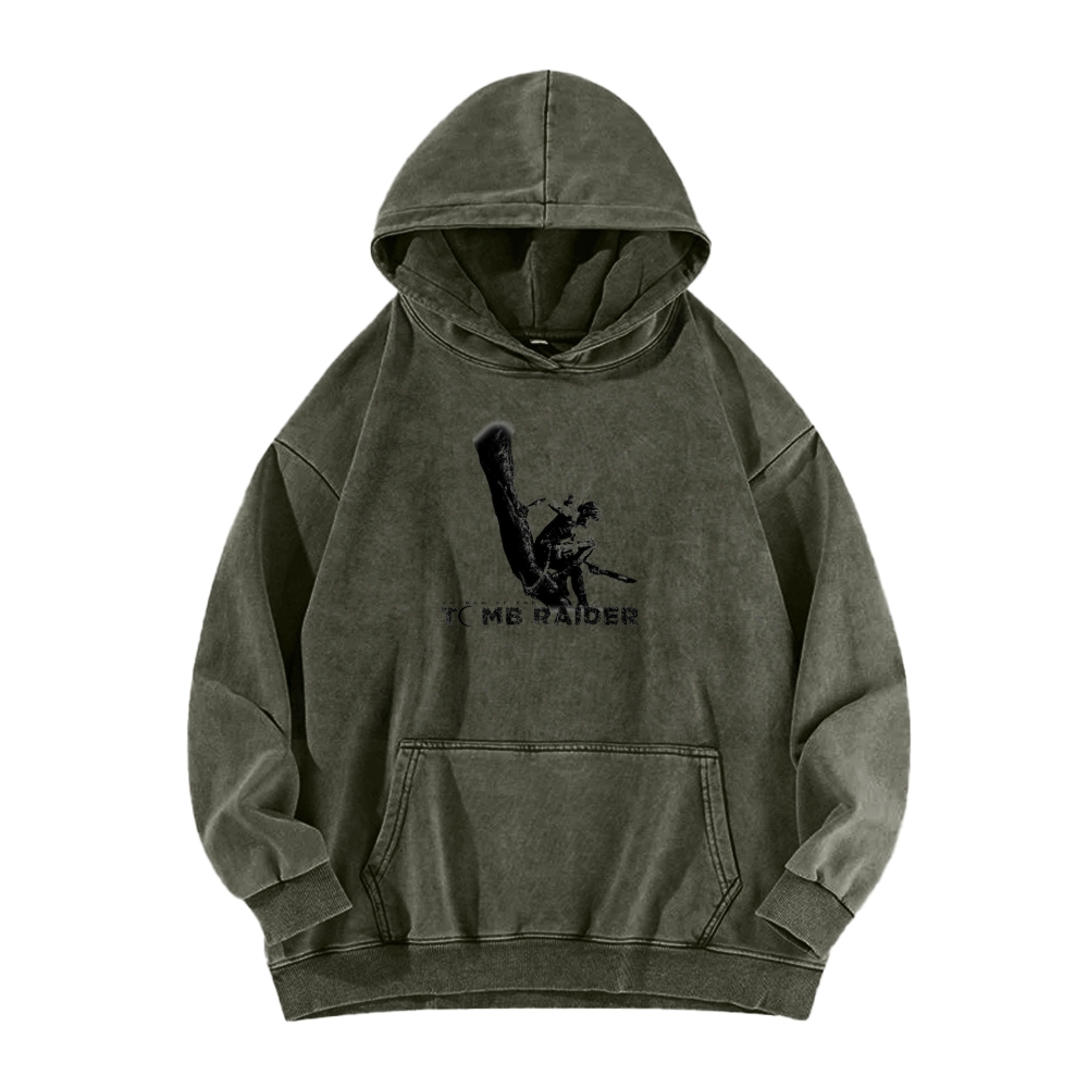 Tomb Raider Unisex Washed Hoodie 2603011798