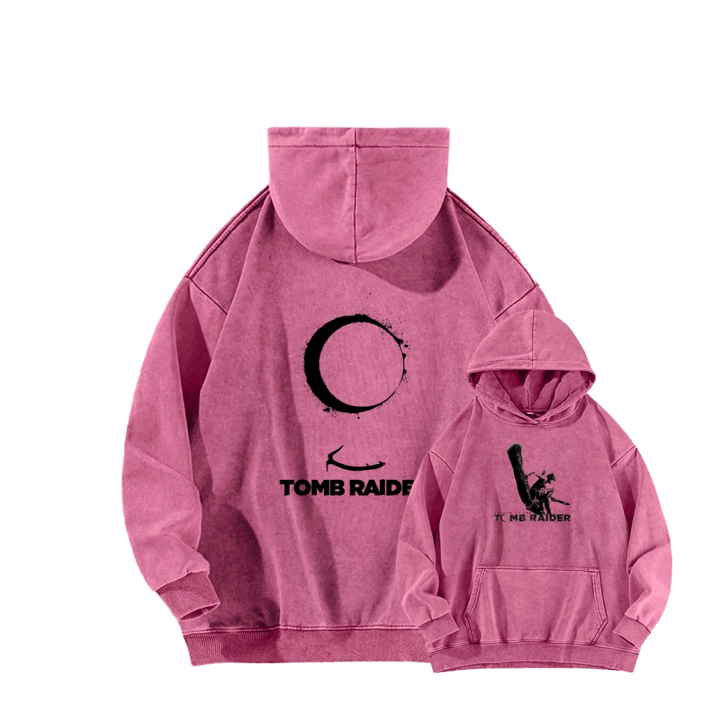 Tomb Raider Unisex Washed Hoodie 2603011798