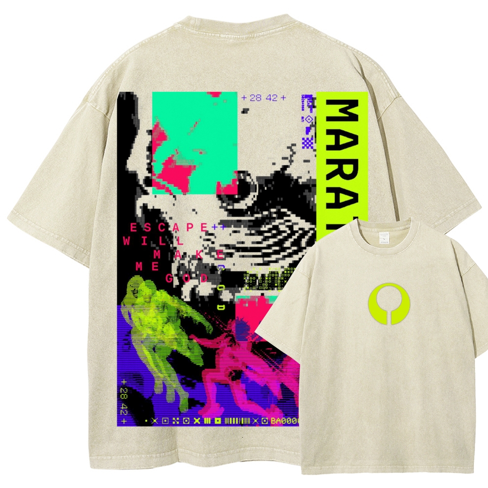 Marathon Unisex Fit Washed T-Shirt 2603012367