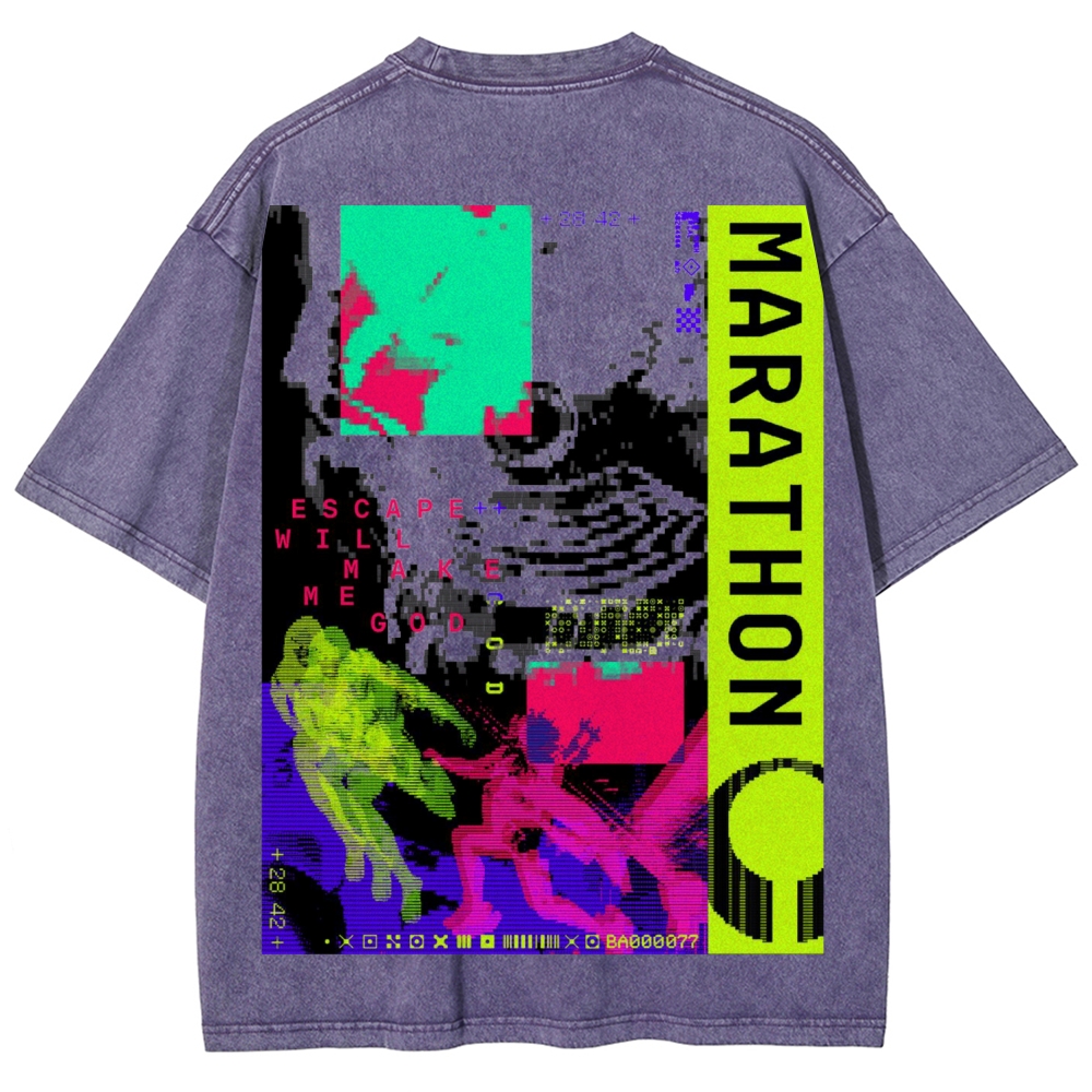 Marathon Unisex Fit Washed T-Shirt 2603012367