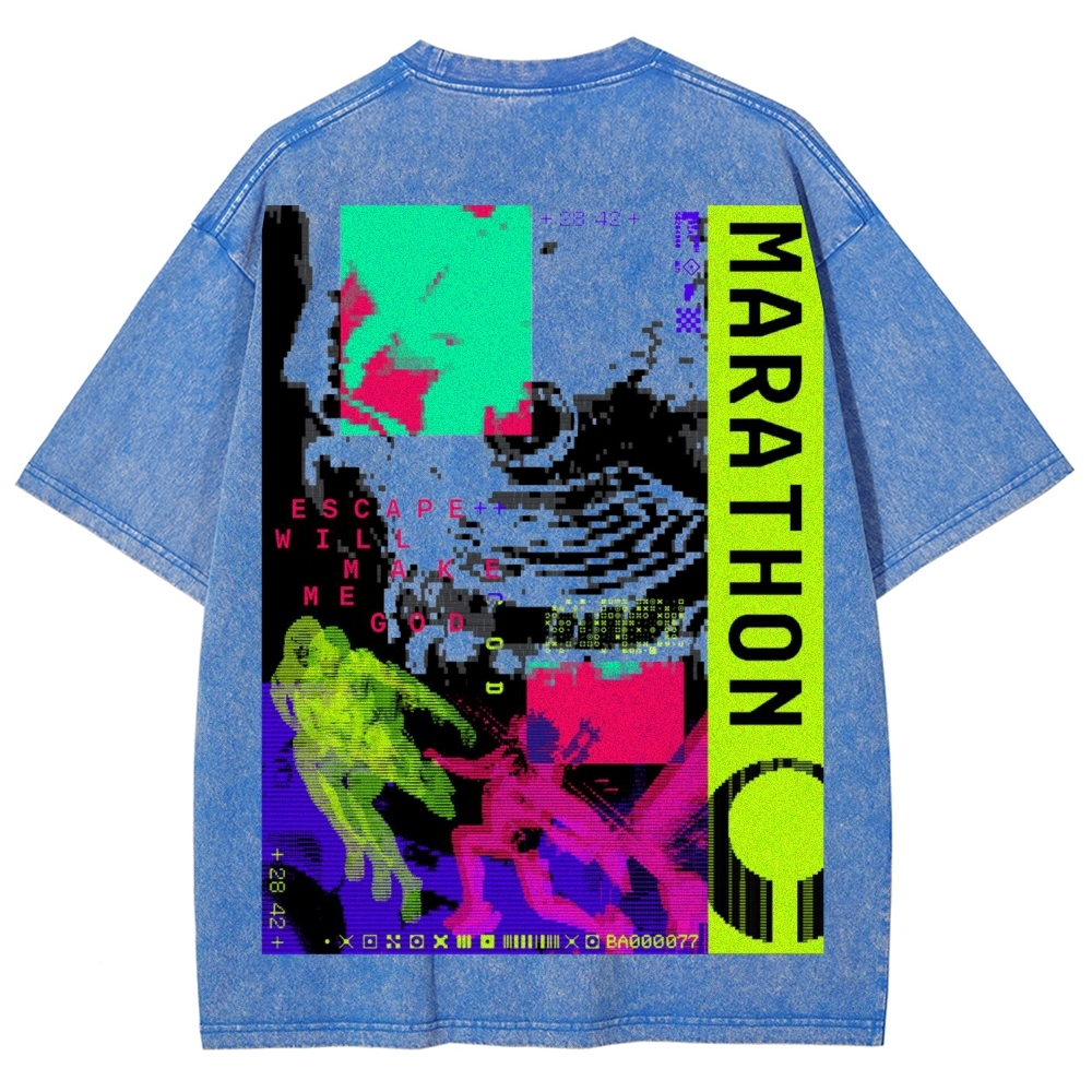 Marathon Unisex Fit Washed T-Shirt 2603012367