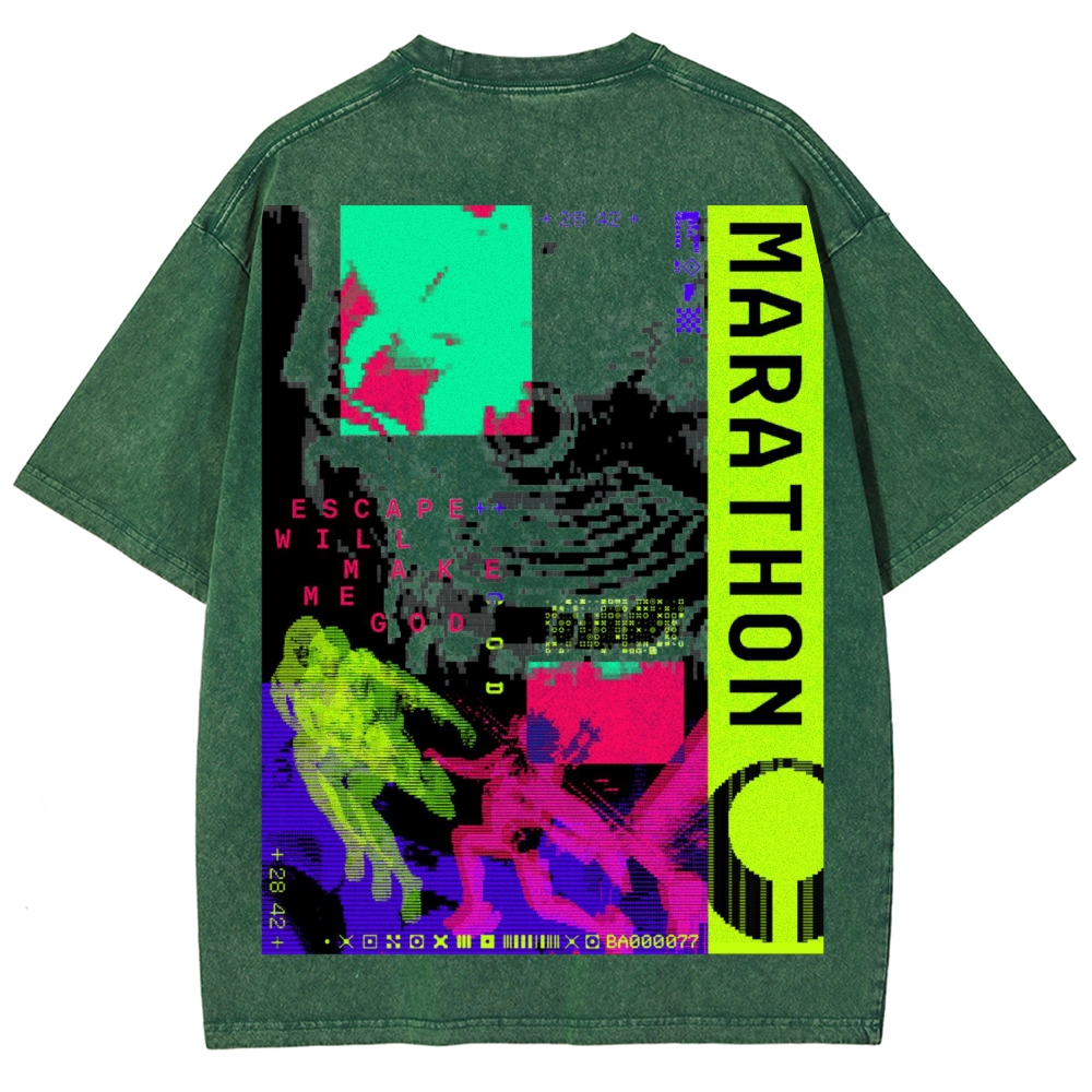 Marathon Unisex Fit Washed T-Shirt 2603012367