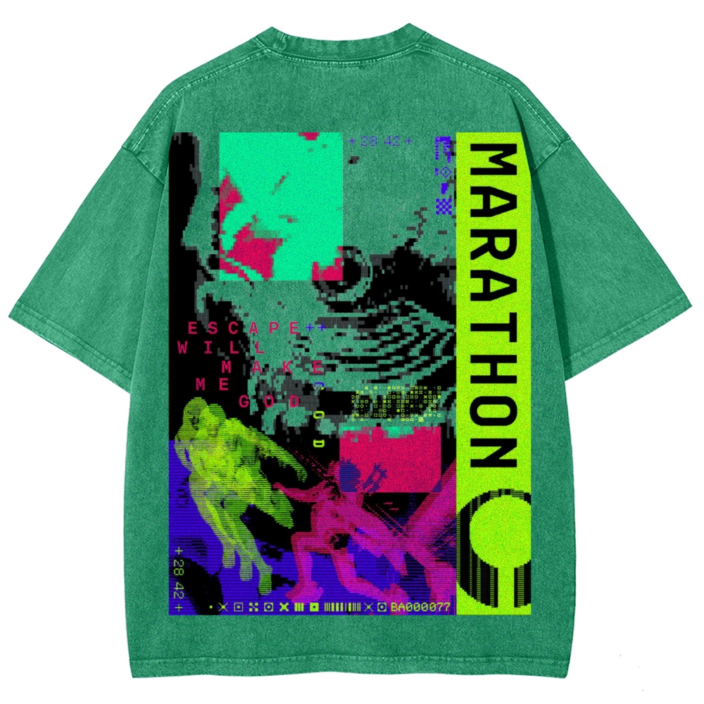 Marathon Unisex Fit Washed T-Shirt 2603012367