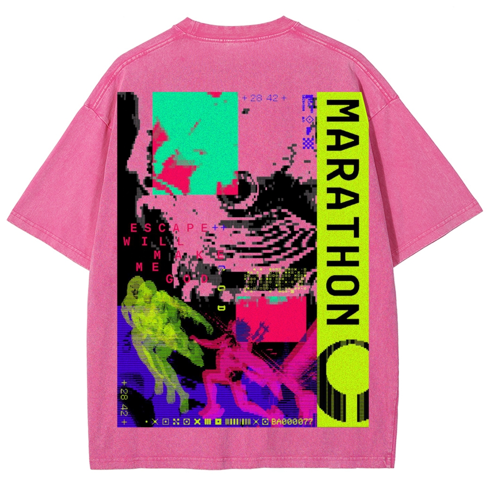 Marathon Unisex Fit Washed T-Shirt 2603012367