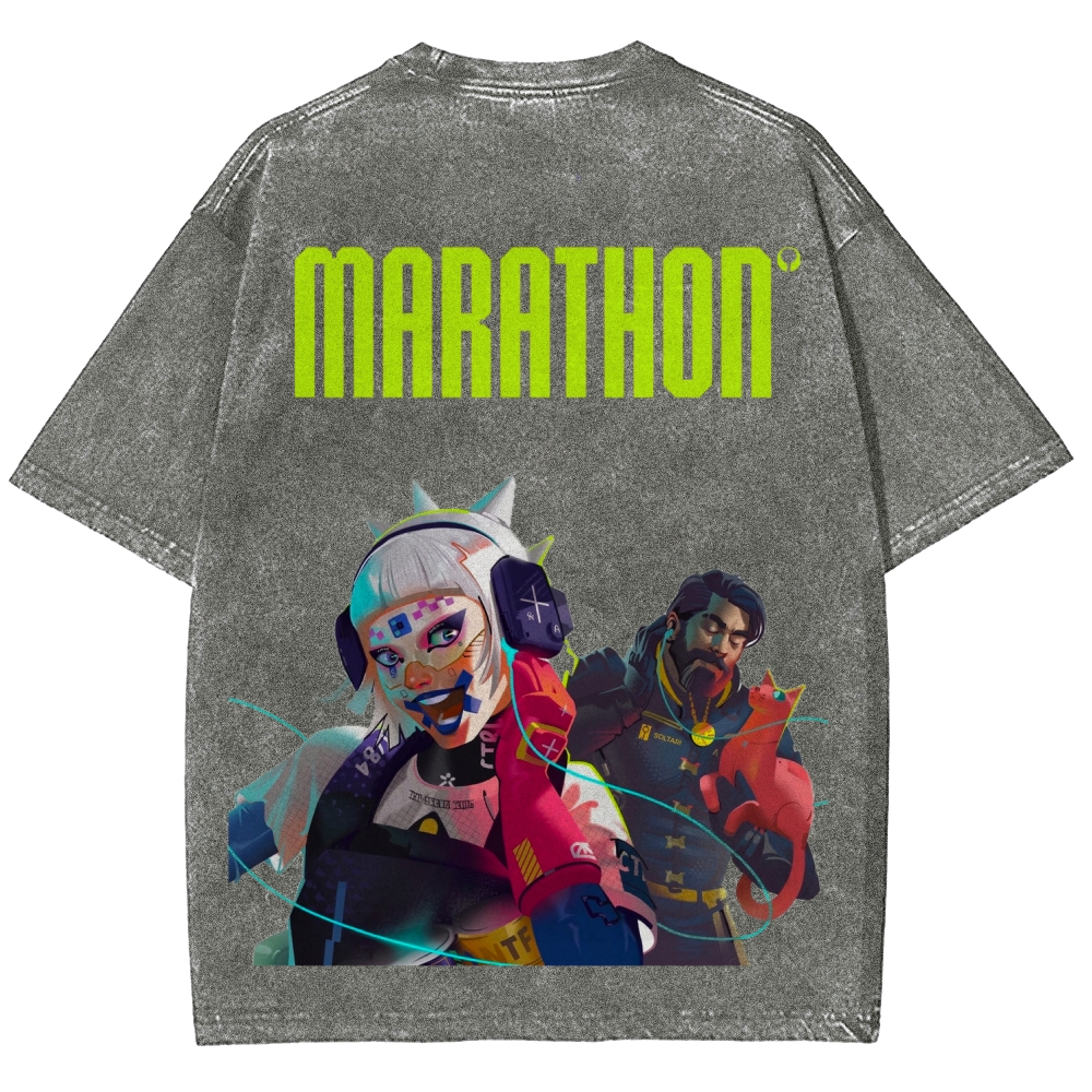 Marathon Unisex Fit Washed T-Shirt 2603012370