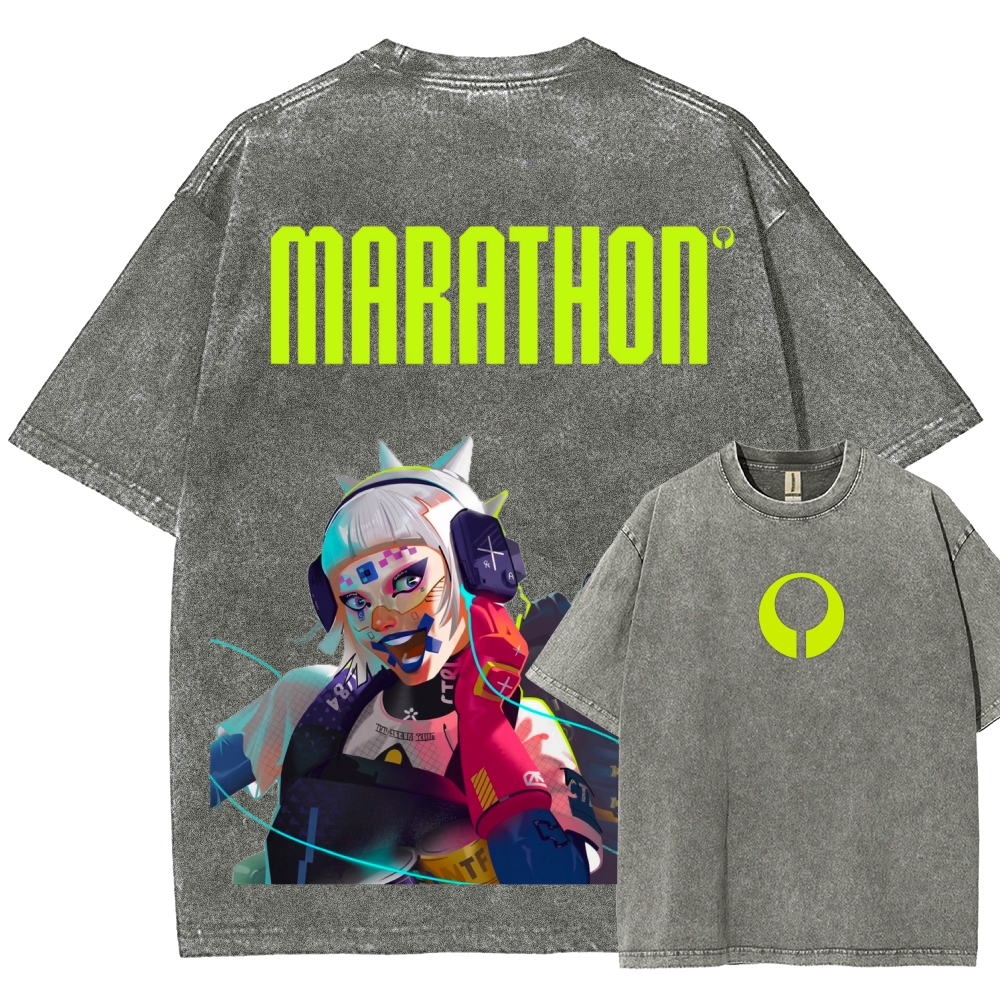 Marathon Unisex Fit Washed T-Shirt 2603012370