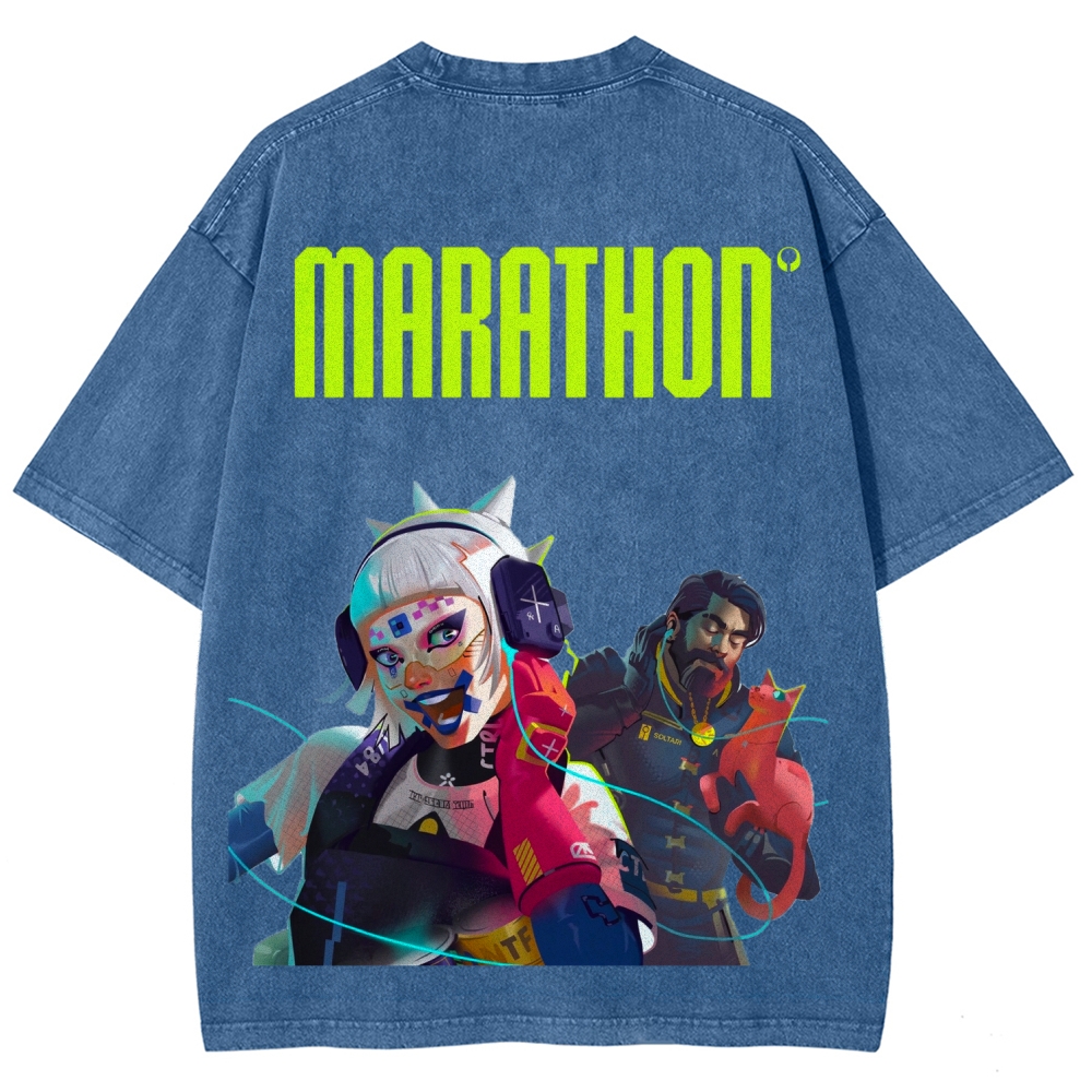 Marathon Unisex Fit Washed T-Shirt 2603012370
