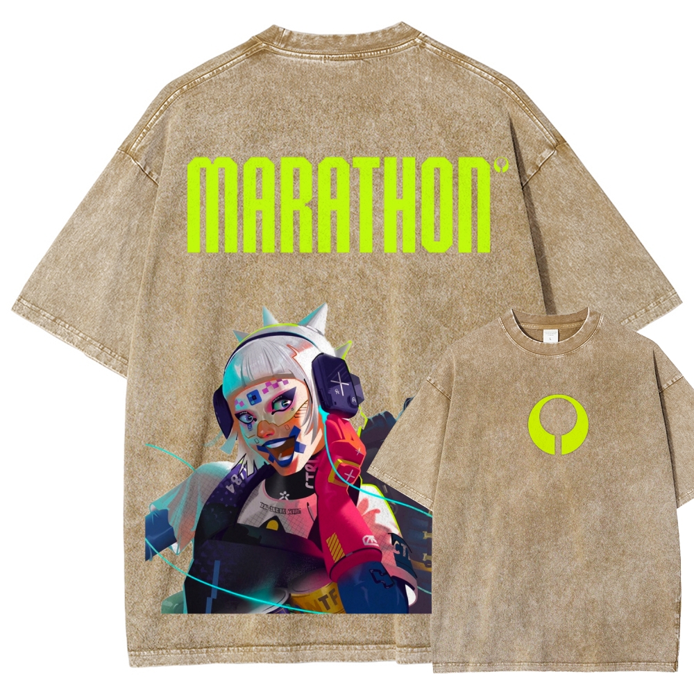 Marathon Unisex Fit Washed T-Shirt 2603012370