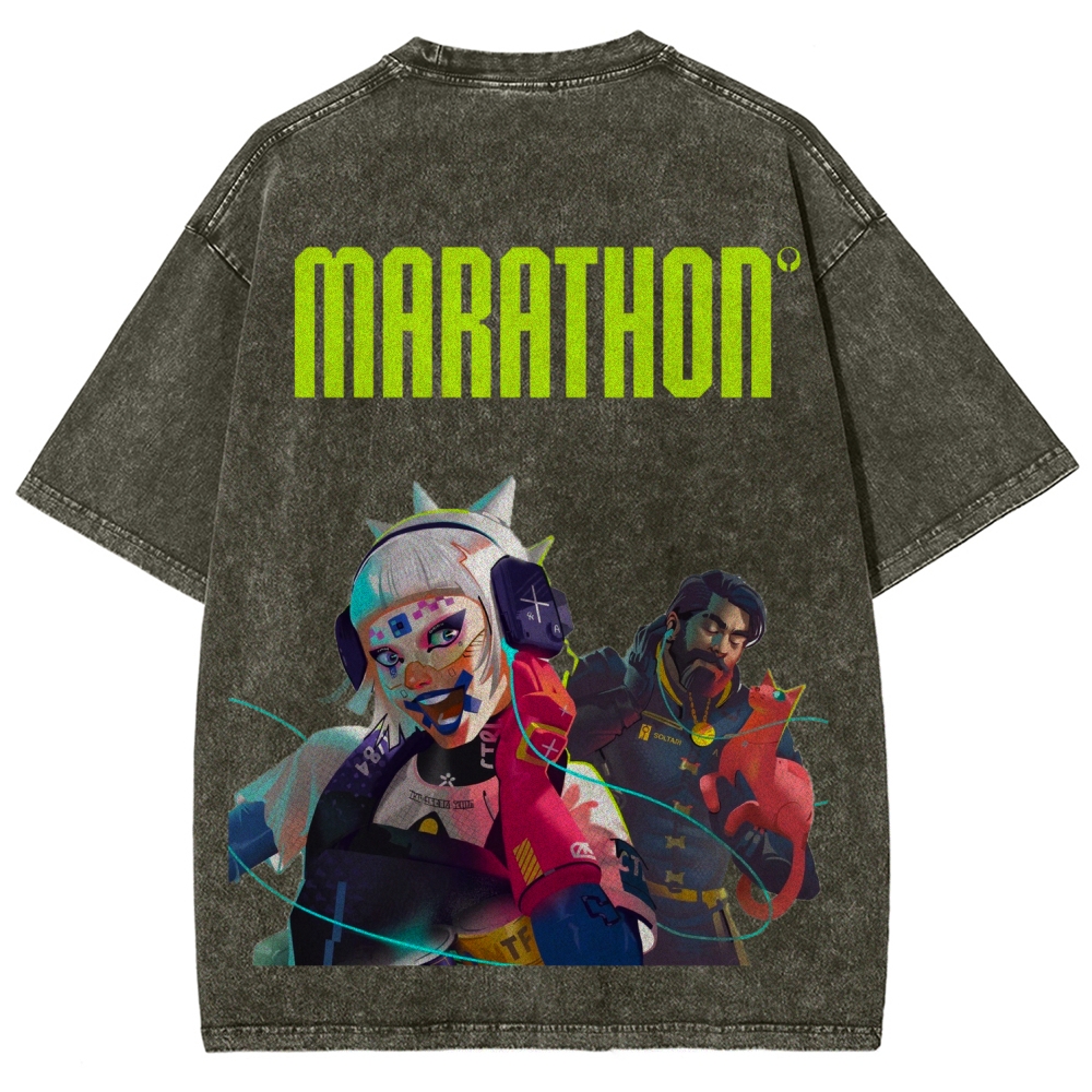Marathon Unisex Fit Washed T-Shirt 2603012370