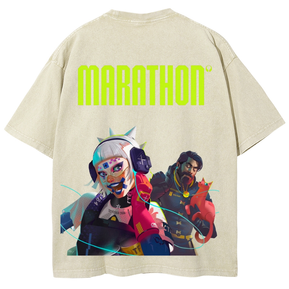 Marathon Unisex Fit Washed T-Shirt 2603012370