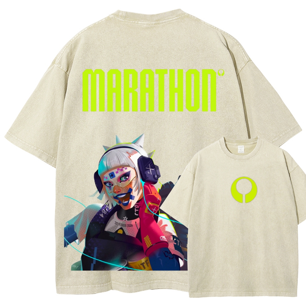 Marathon Unisex Fit Washed T-Shirt 2603012370