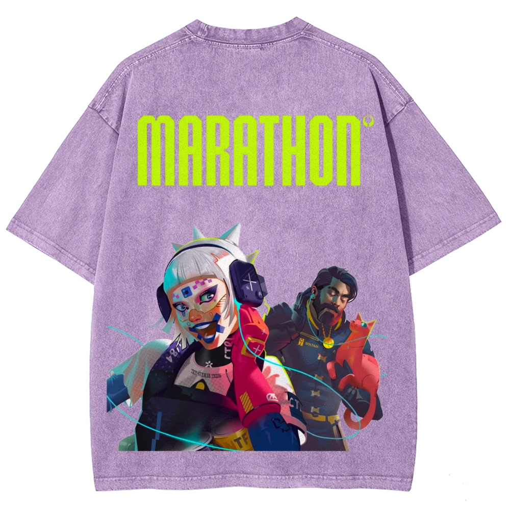 Marathon Unisex Fit Washed T-Shirt 2603012370
