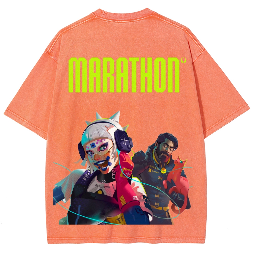 Marathon Unisex Fit Washed T-Shirt 2603012370