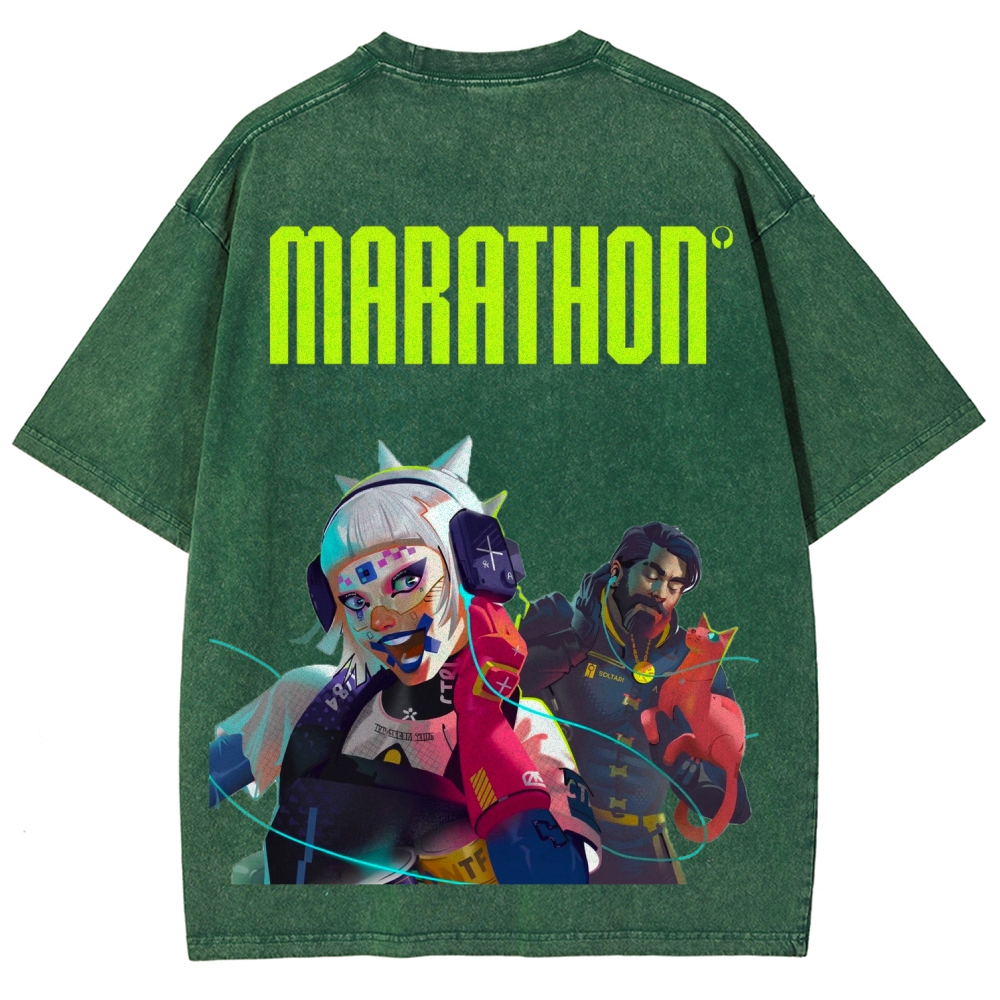 Marathon Unisex Fit Washed T-Shirt 2603012370