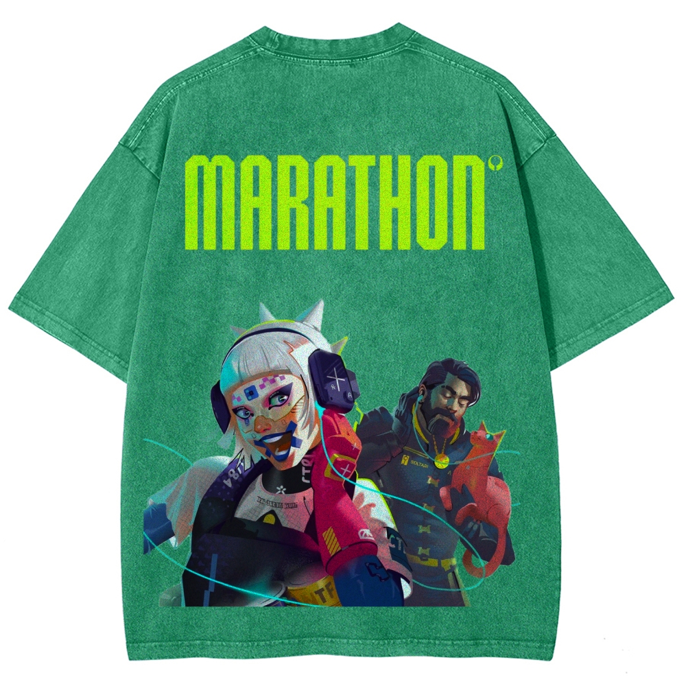 Marathon Unisex Fit Washed T-Shirt 2603012370