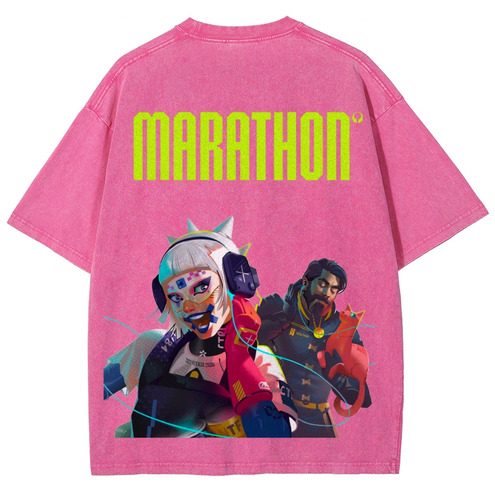 Marathon Unisex Fit Washed T-Shirt 2603012370