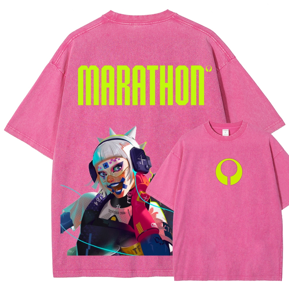 Marathon Unisex Fit Washed T-Shirt 2603012370