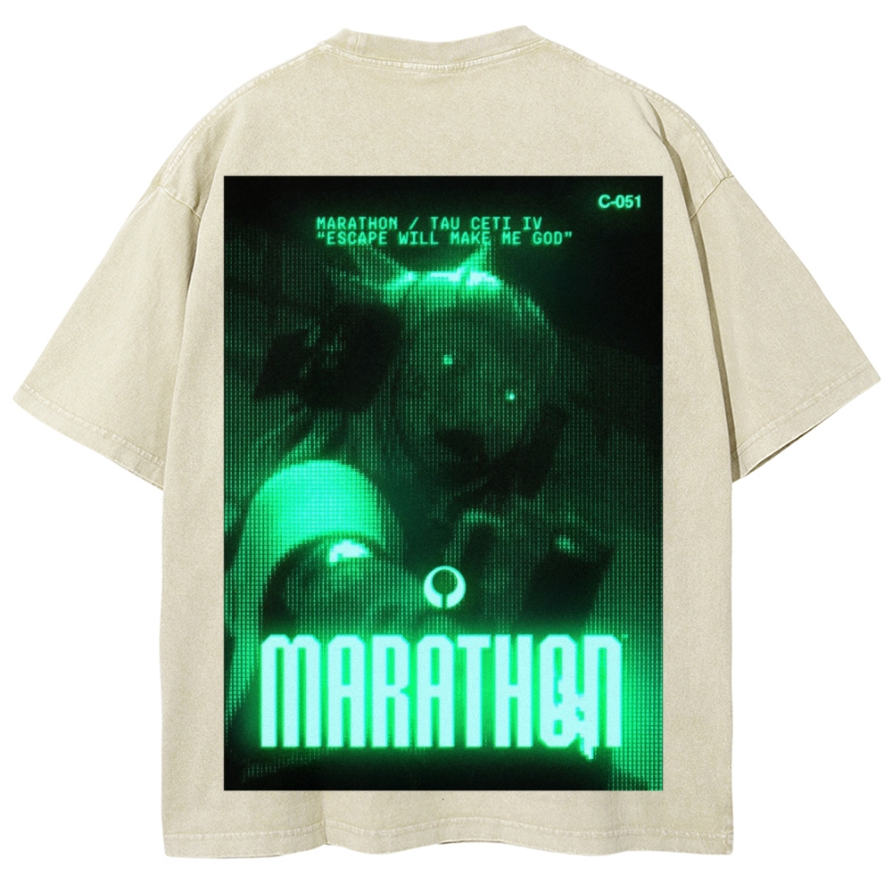 Marathon Unisex Fit Washed T-Shirt 2603012378