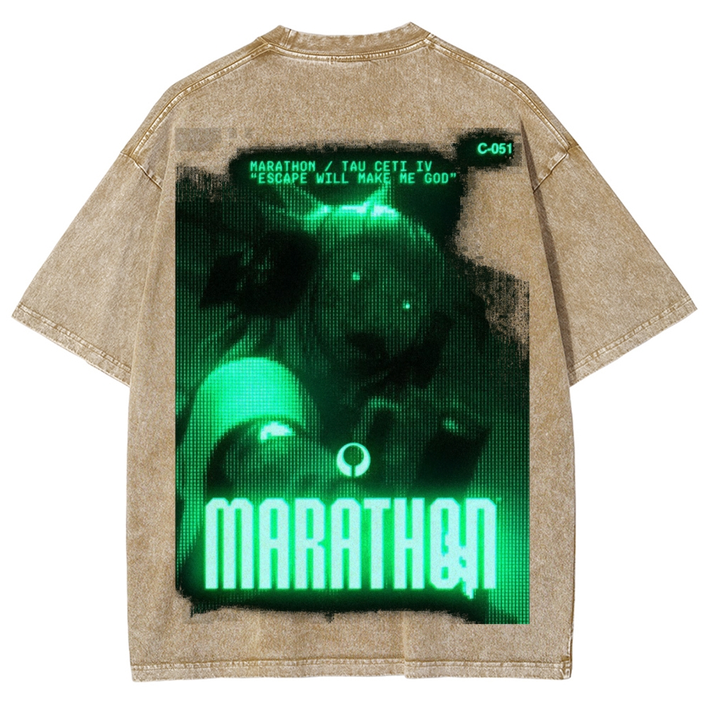 Marathon Unisex Fit Washed T-Shirt 2603012378