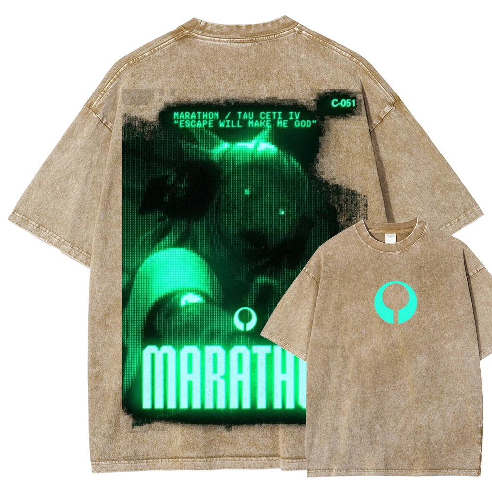 Marathon Unisex Fit Washed T-Shirt 2603012378