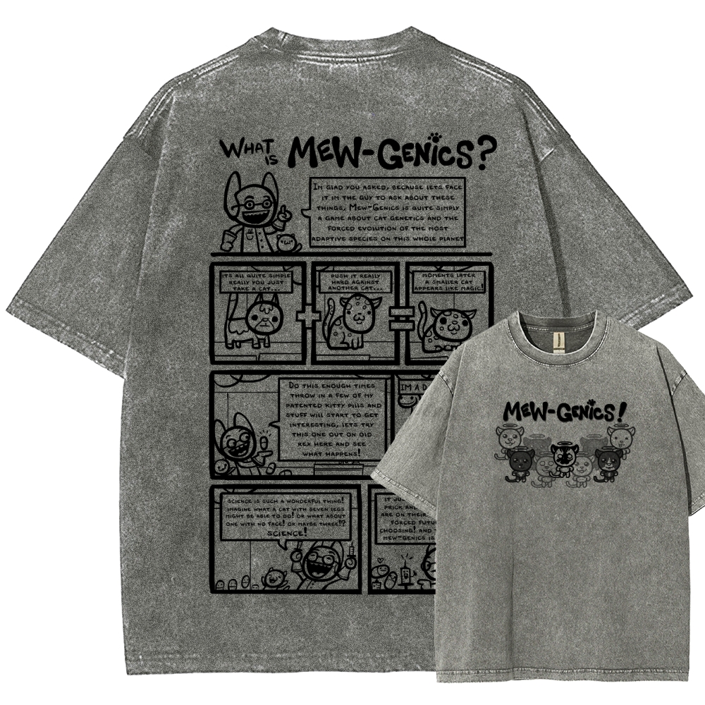 Mewgenics Unisex Fit Washed T-Shirt 2603012777