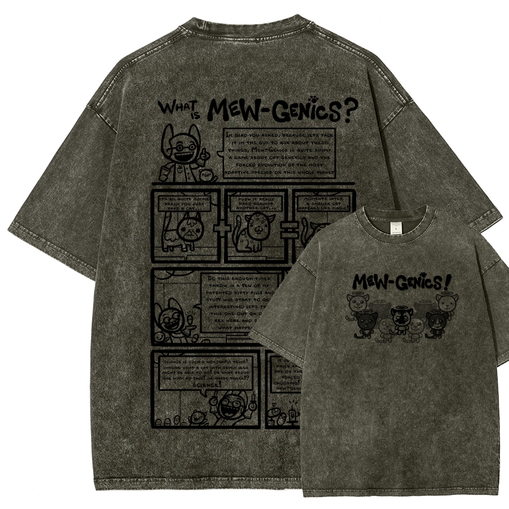 Mewgenics Unisex Fit Washed T-Shirt 2603012777