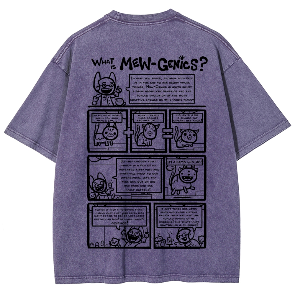Mewgenics Unisex Fit Washed T-Shirt 2603012777