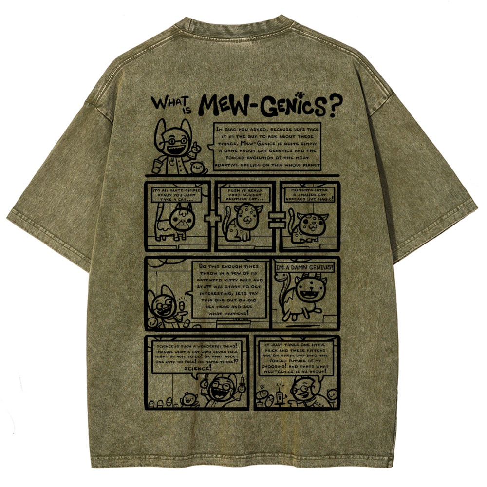 Mewgenics Unisex Fit Washed T-Shirt 2603012777