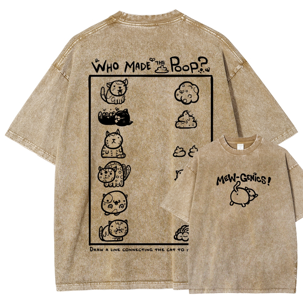 Mewgenics Unisex Fit Washed T-Shirt 2603012803