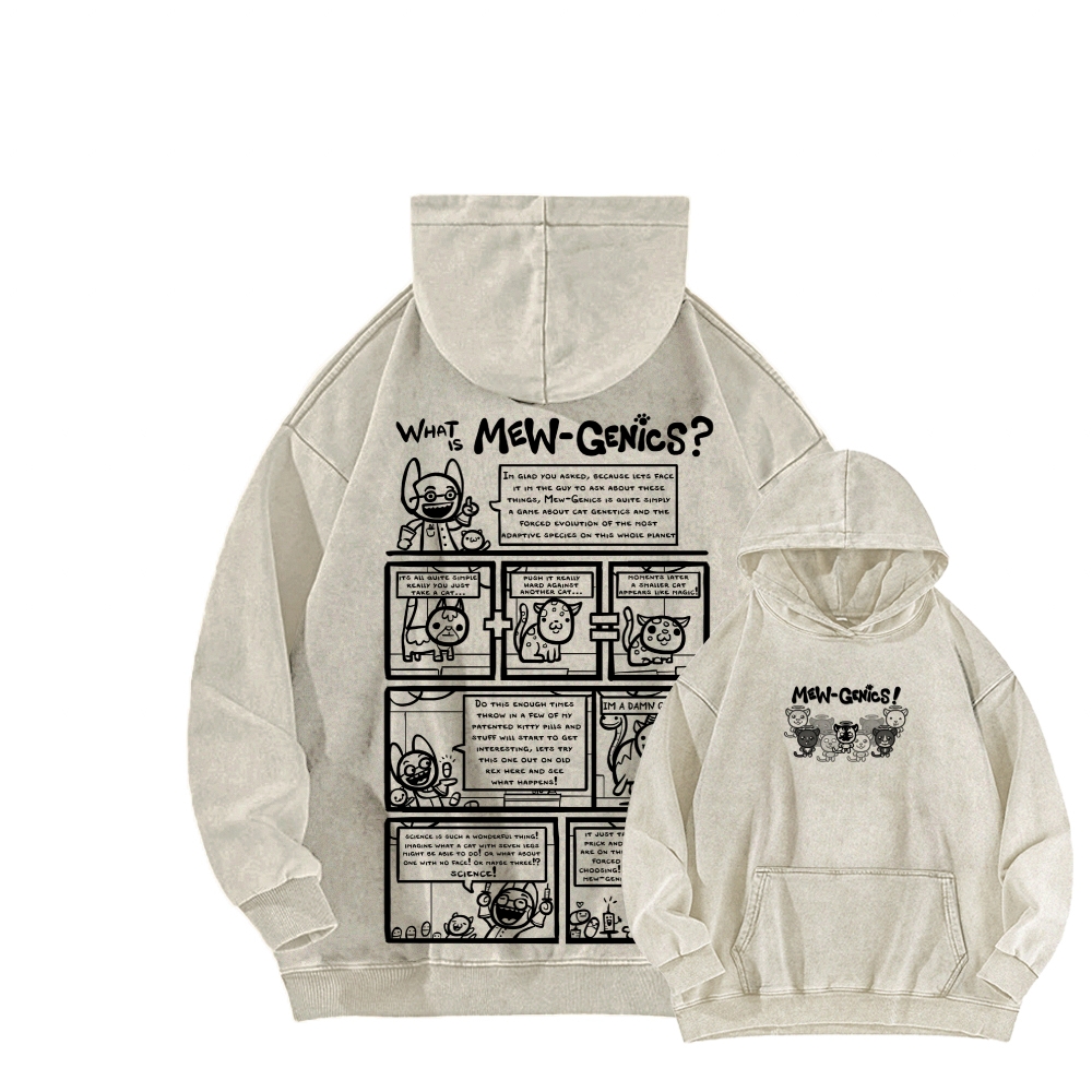 Mewgenics Unisex Washed Hoodie 2603012899