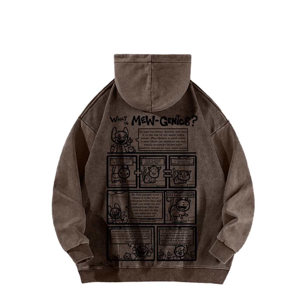 Mewgenics Unisex Washed Hoodie 2603012899