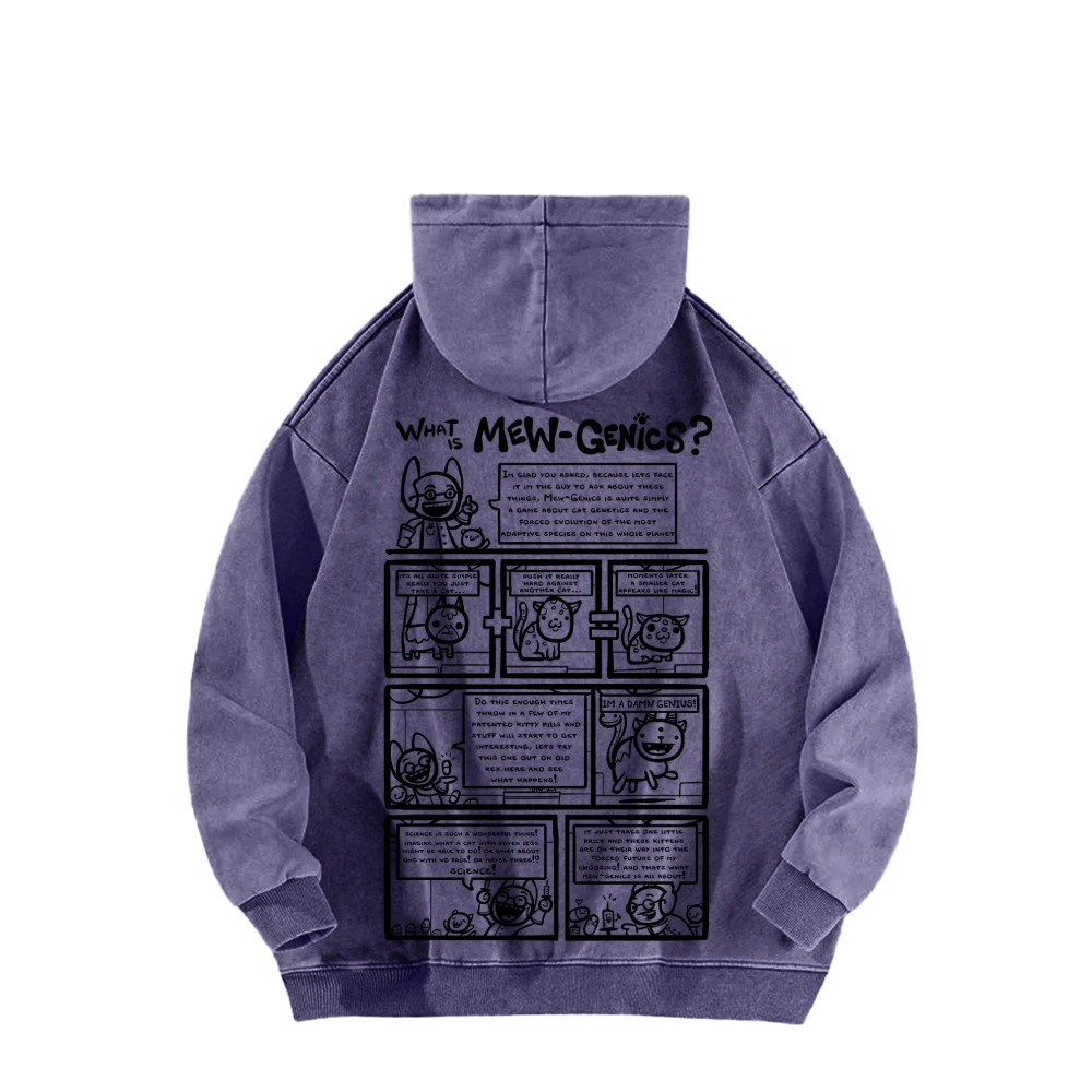 Mewgenics Unisex Washed Hoodie 2603012899