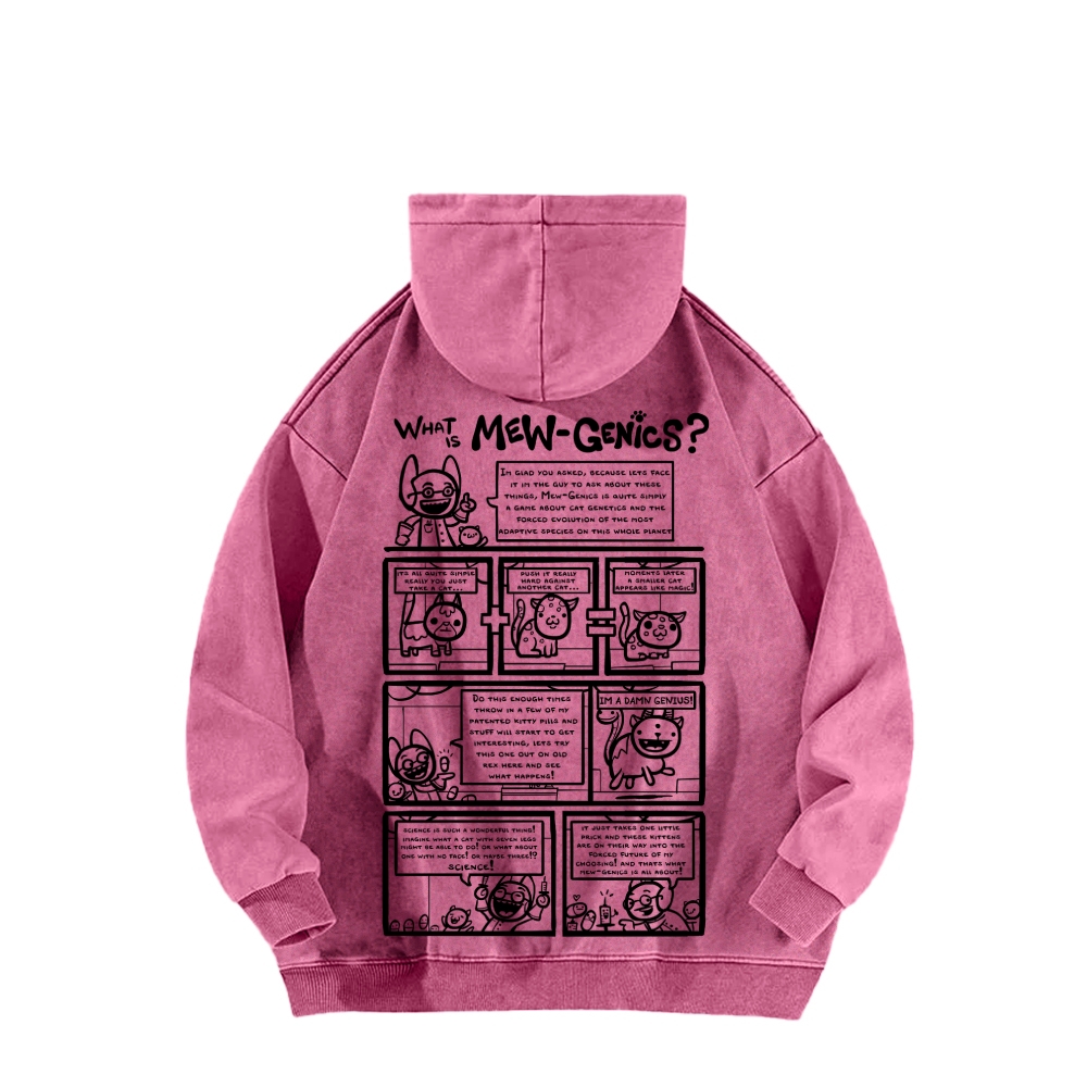 Mewgenics Unisex Washed Hoodie 2603012899