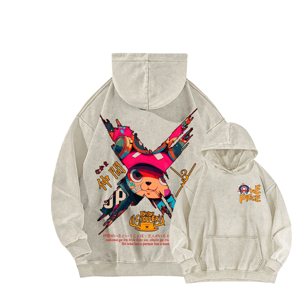 One Piece Unisex Washed Hoodie 2603014173