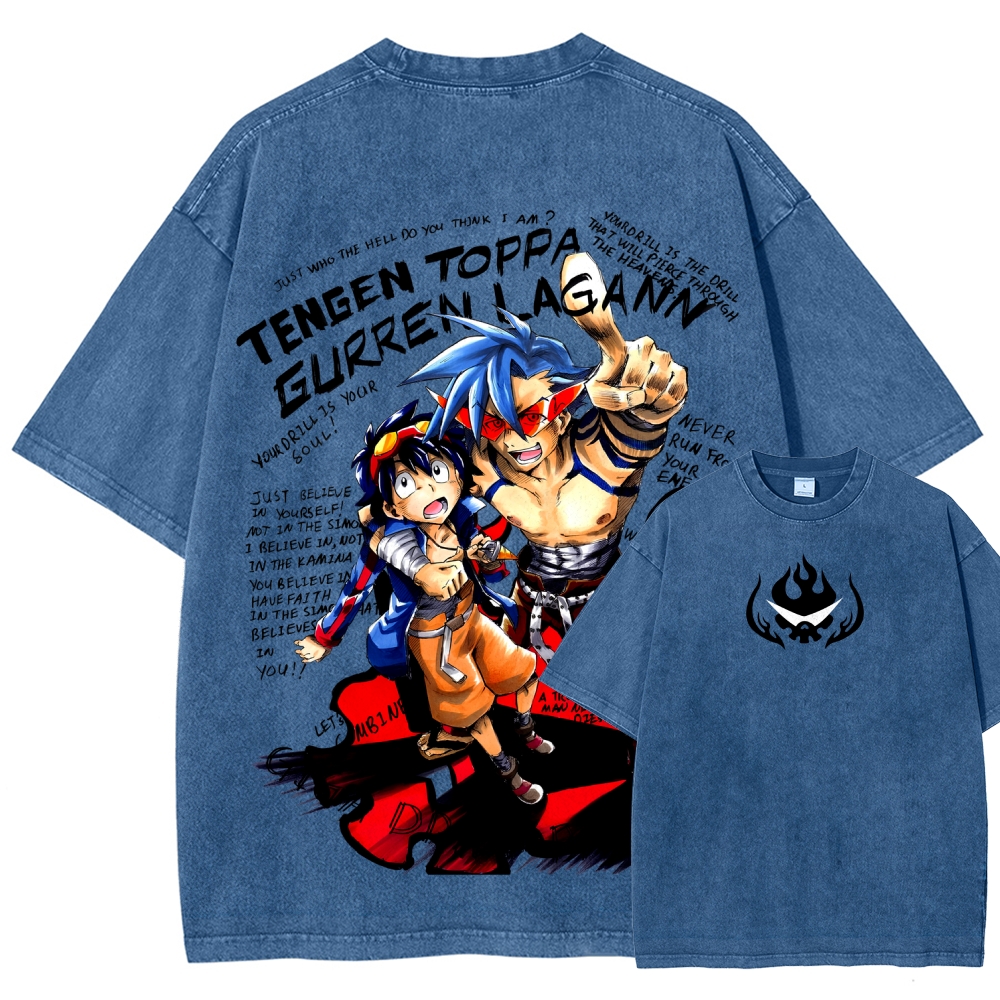 Tengen Toppa Unisex Fit Washed T-Shirt 2603014180