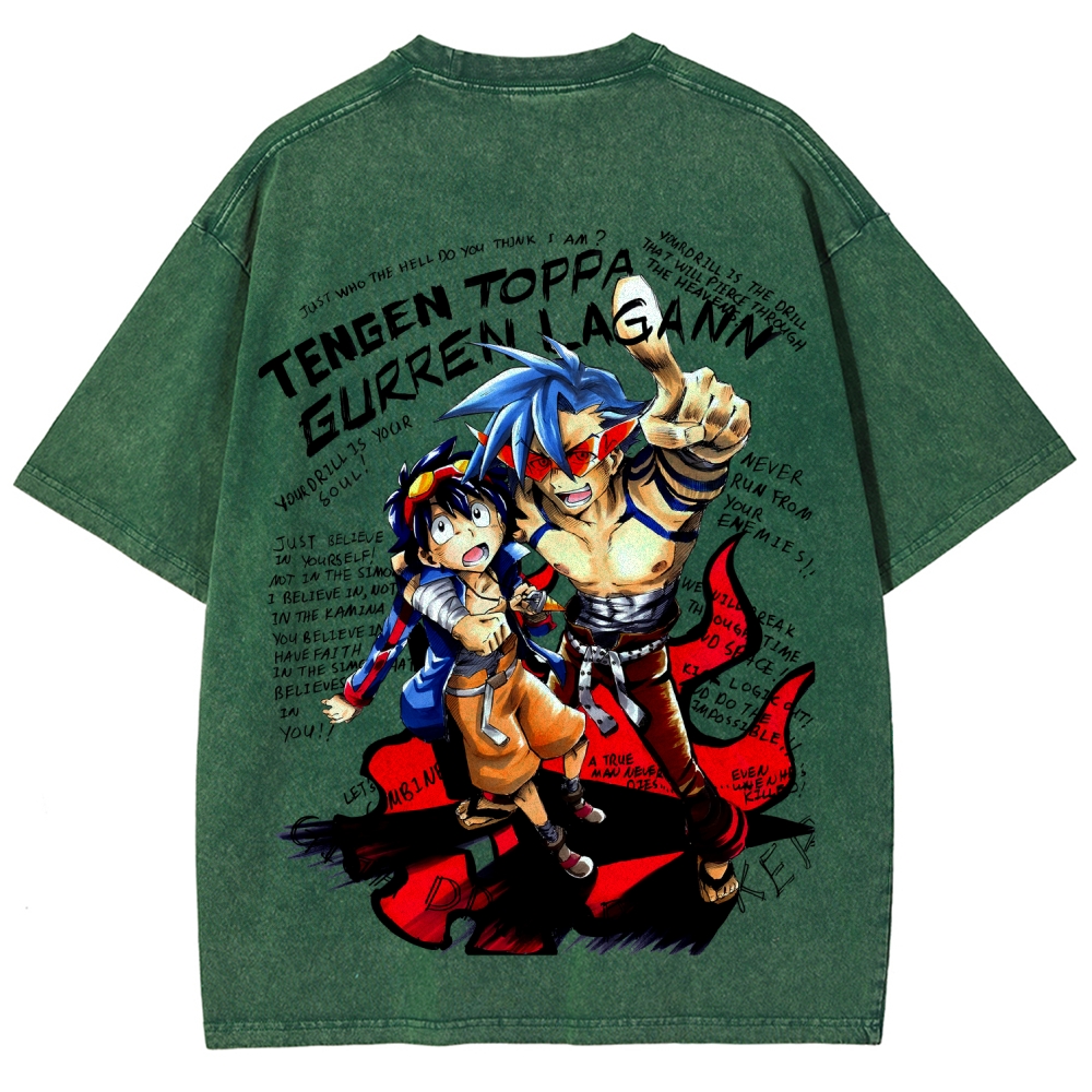 Tengen Toppa Unisex Fit Washed T-Shirt 2603014180