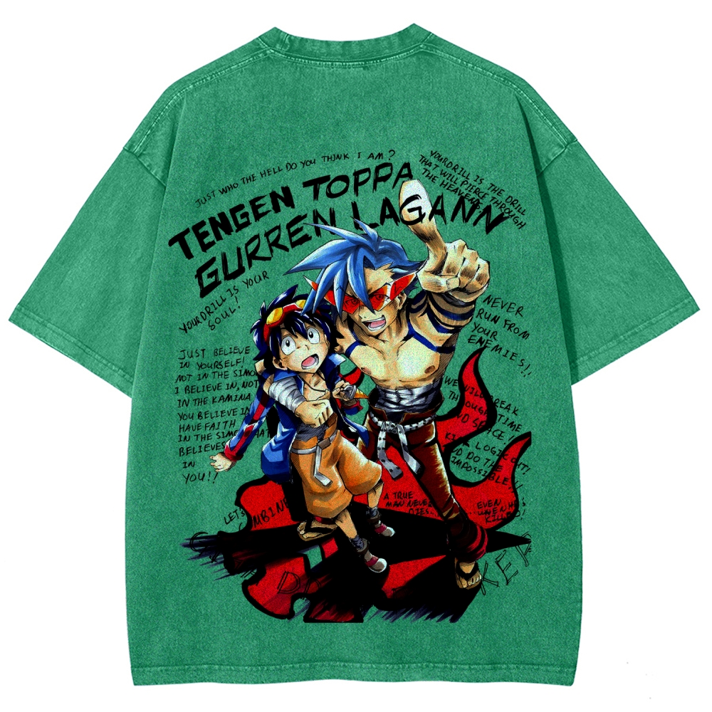 Tengen Toppa Unisex Fit Washed T-Shirt 2603014180