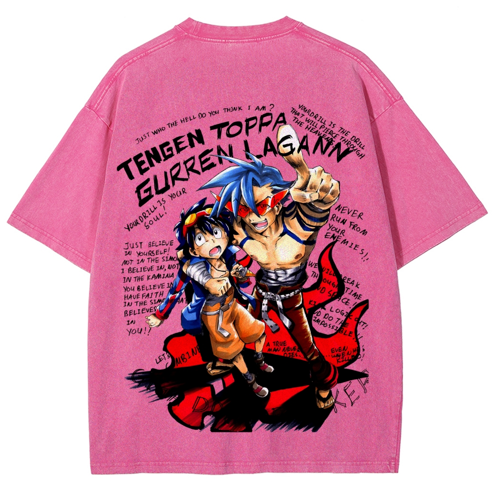 Tengen Toppa Unisex Fit Washed T-Shirt 2603014180
