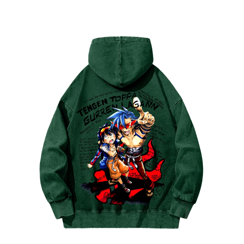 Tengen Toppa Unisex Washed Hoodie 2603014191