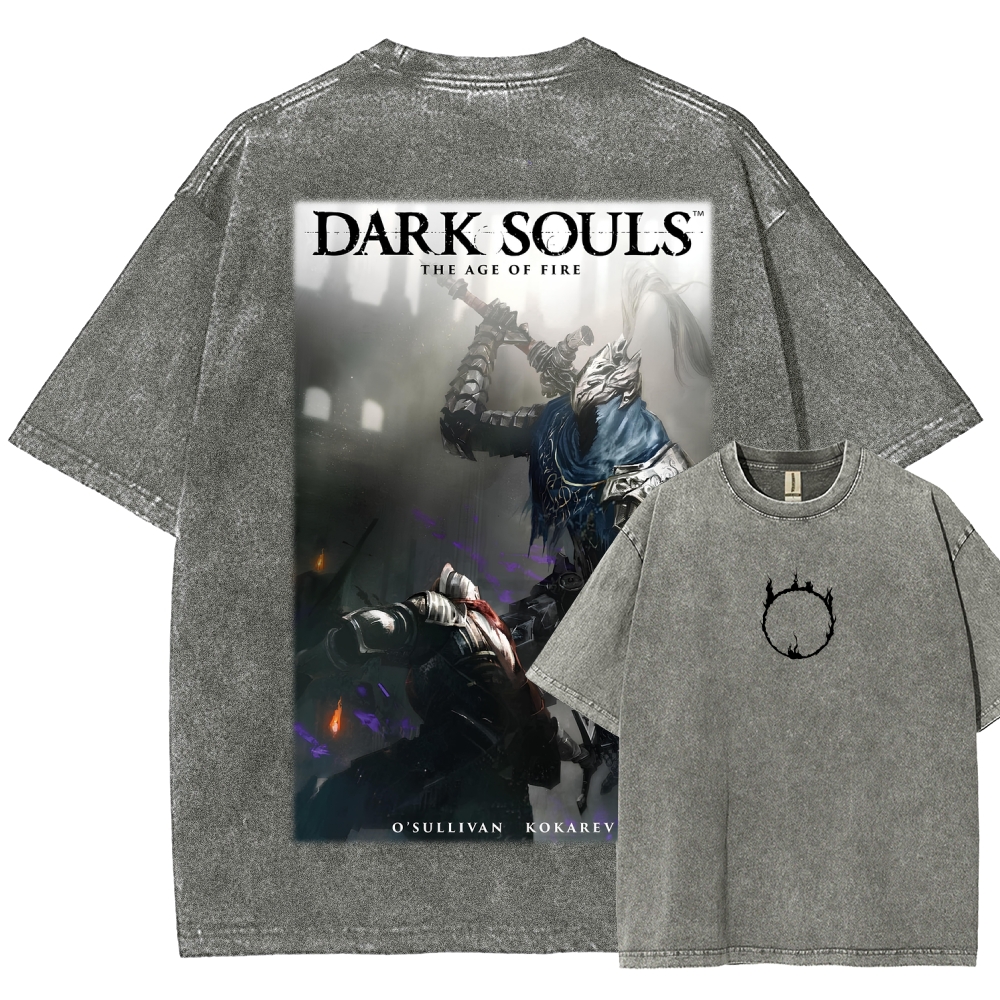 Dark Souls  Unisex Fit Washed T-Shirt 2603015439
