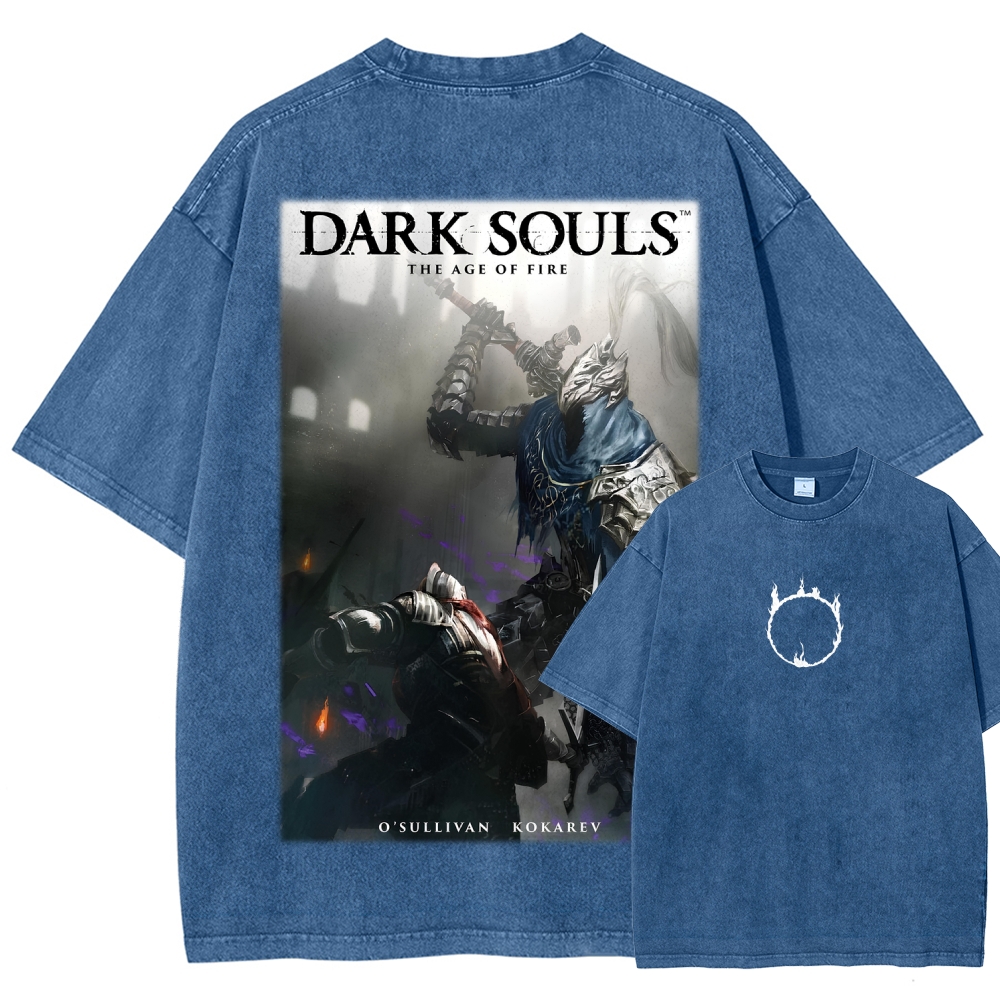Dark Souls  Unisex Fit Washed T-Shirt 2603015439