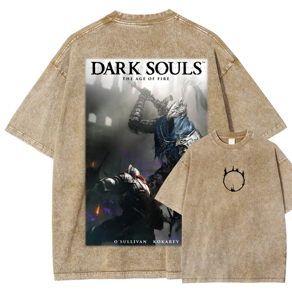 Dark Souls  Unisex Fit Washed T-Shirt 2603015439