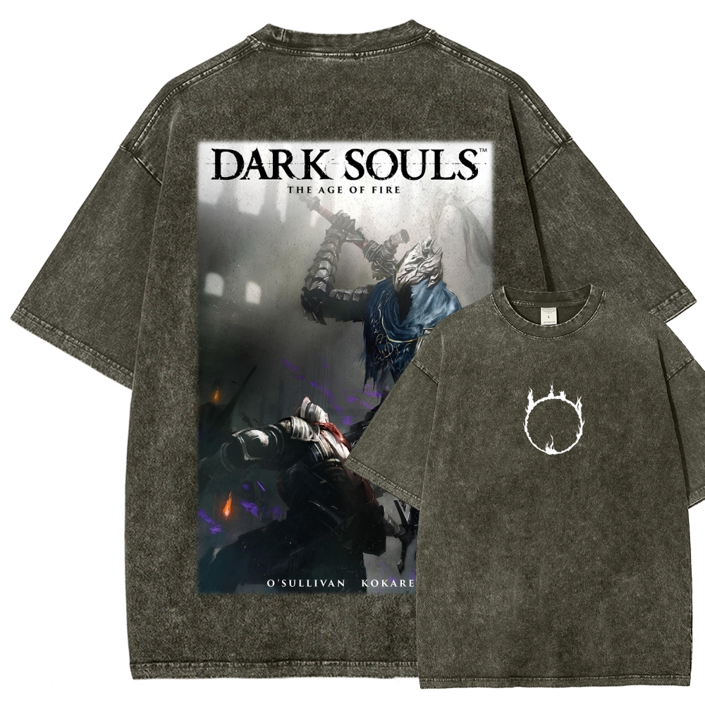 Dark Souls  Unisex Fit Washed T-Shirt 2603015439