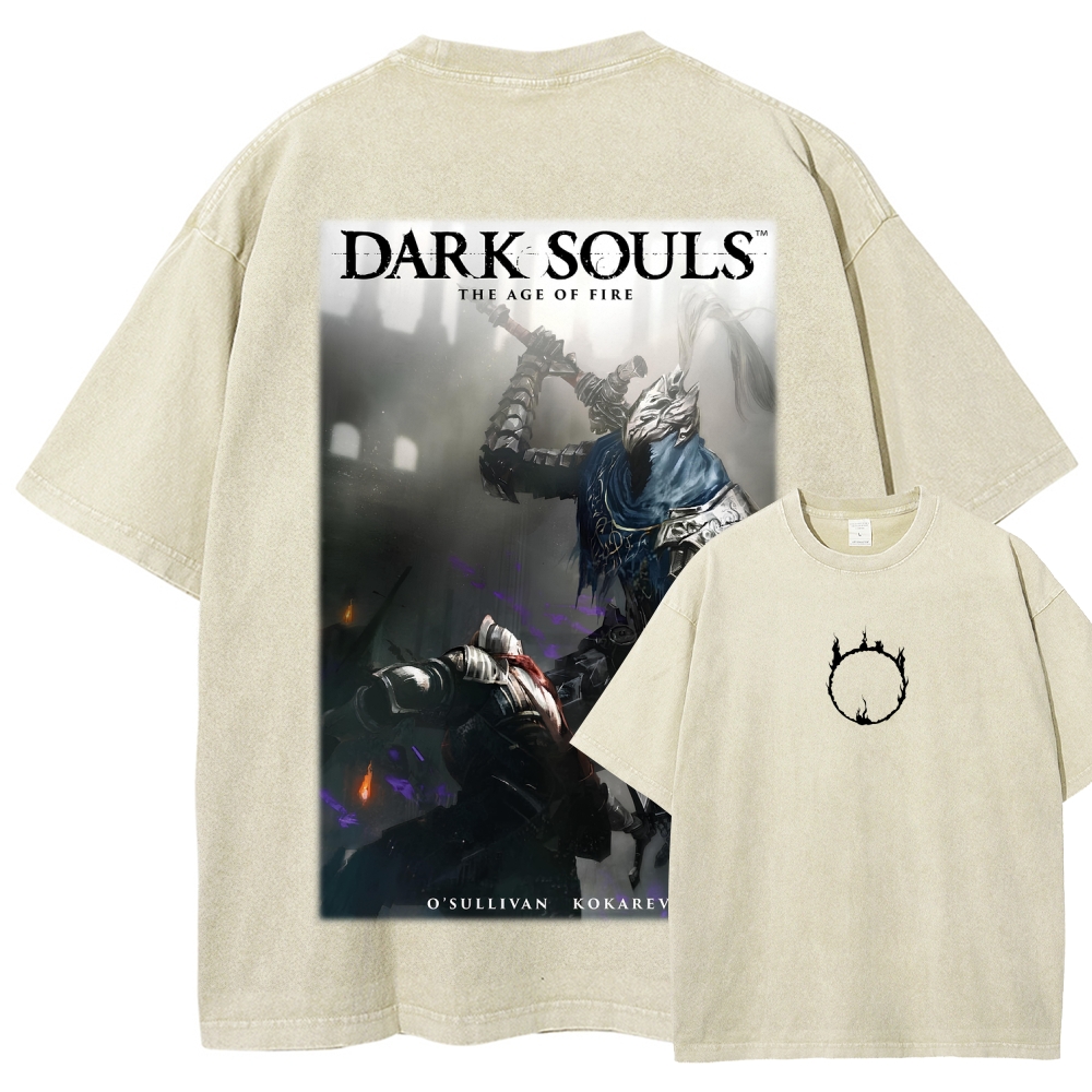 Dark Souls  Unisex Fit Washed T-Shirt 2603015439