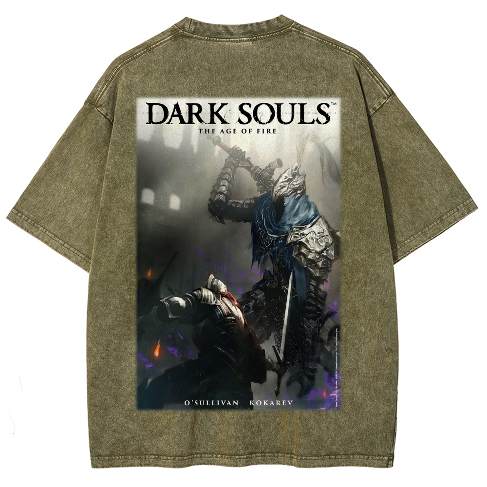 Dark Souls  Unisex Fit Washed T-Shirt 2603015439
